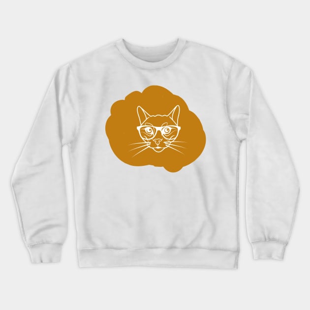 Cat in spectacles Crewneck Sweatshirt by Toozidi T Shirts